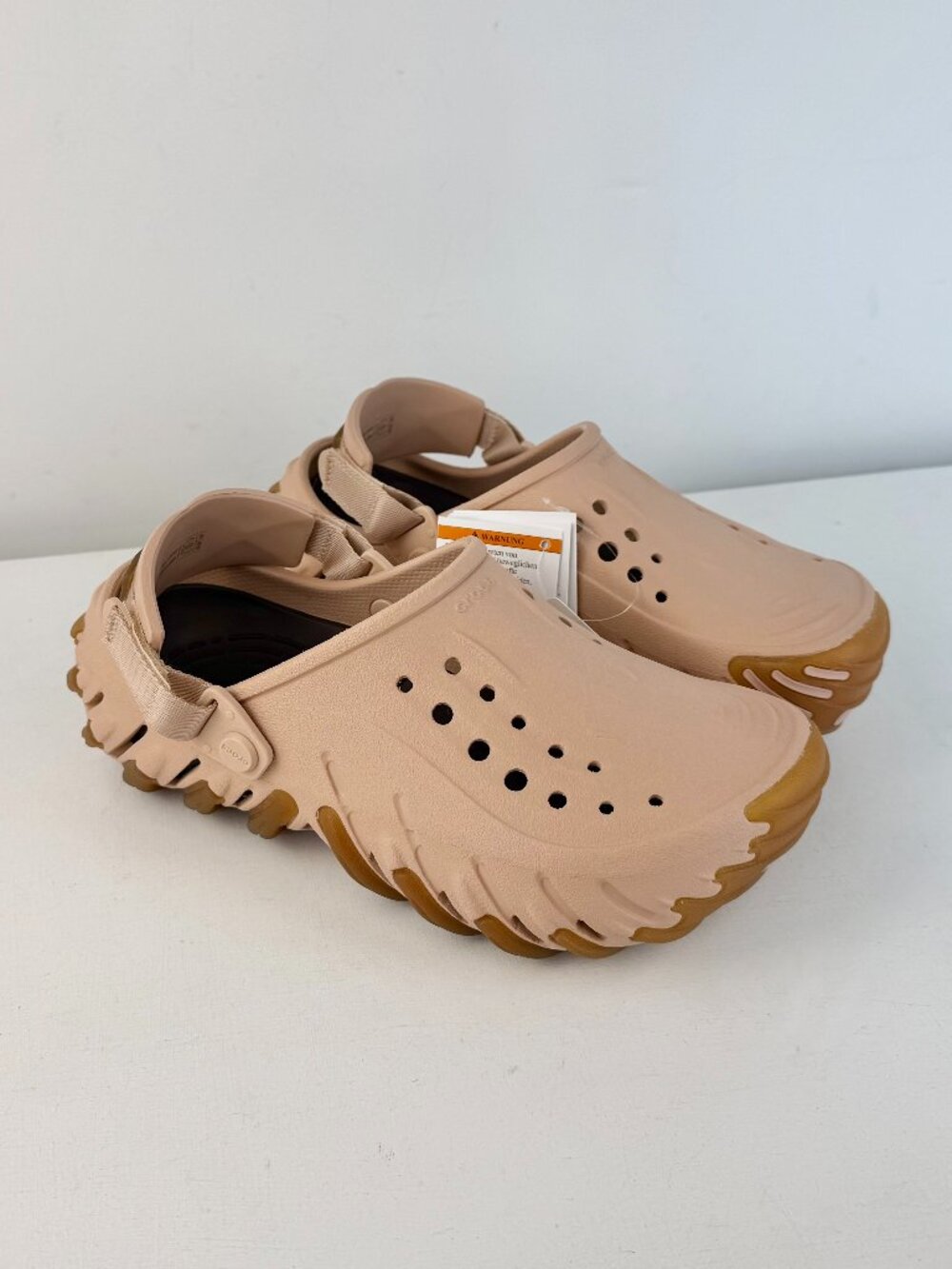 Men's 5/Women's 7 - Crocs Echo Gum RO Clog Pink Caramel - 211675-7AF